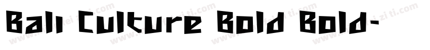 Bali Culture Bold Bold字体转换